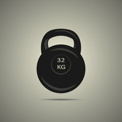 sport weight icon in black and white style, isolated object