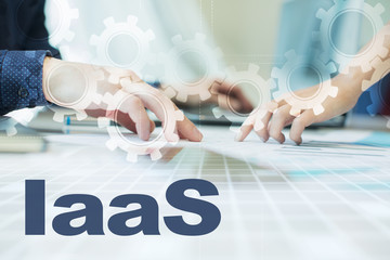 iaas on virtual screen. Business, technology and internet concept.