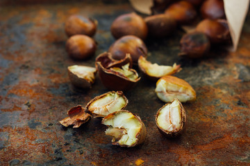 Peeled roasted chestnuts