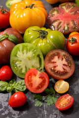 Fototapeta na wymiar assorted colorful tomato