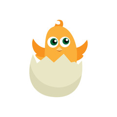 Easter eggs chicks. Vector