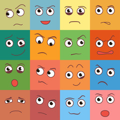 Vector smile day, creative smile day cartoon style smiles day with different emotions smile day
