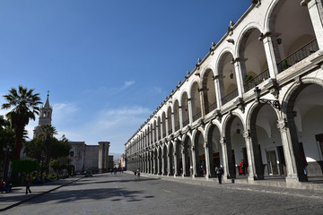 Naklejka premium Plaza de Armas à Arequipa au Pérou