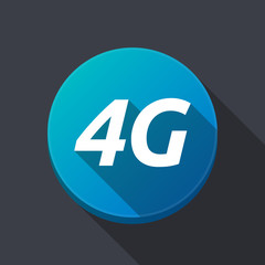 Long shadow round buttonwith    the text 4G