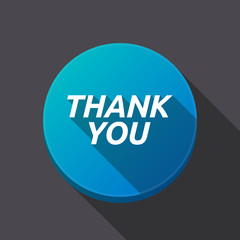 Long shadow round buttonwith    the text THANK YOU
