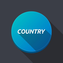 Long shadow round buttonwith    the text COUNTRY