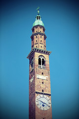 Obraz premium high tower of an ancient palace called Torre Bissara in Italy