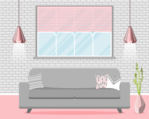 Vector illustration with living room © alinabel