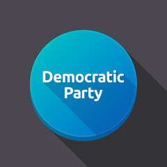 Long shadow button with  the text Democratic  Party
