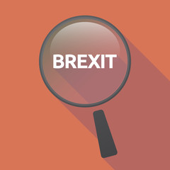 Long shadow loupe with  the text BREXIT