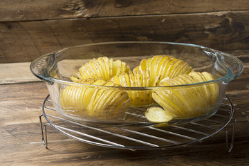 Potatoes hasselback