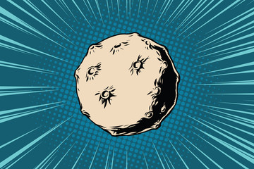 Asteroid with craters in space © studiostoks