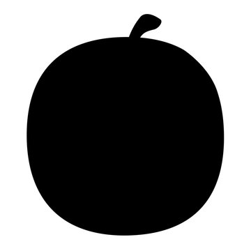 Isolated apple silhouette