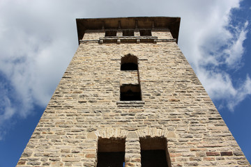 Stone tower and sky
