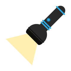 flashlight camping icon image vector illustration design 