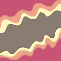 Abstract Colored Wave  Background in Ice Cream Colours. Vector I