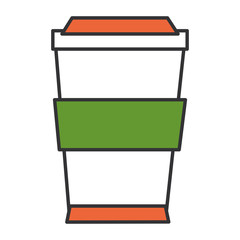 soda drink in plastic cup vector illustration design