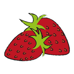 strawberry fruit icon image vector illustration design 
