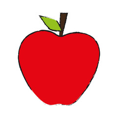 apple fruit icon image vector illustration design 