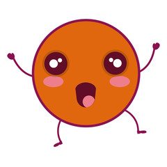 Obraz premium comic kawaii emoticon character vector illustration design