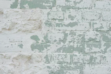 Crédence de cuisine en verre imprimé Vieux mur texturé sale Texture de brique avec des rayures et des fissures
