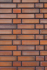 Brown brick wall for background.