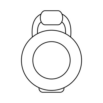 kettlebell fitness related icon image vector illustration design  single black line