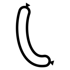 Sausage the black color icon .