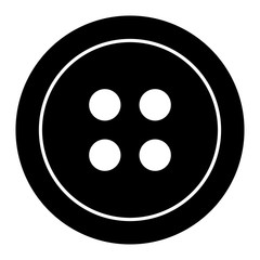 Clothing button the black color icon .