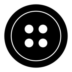 Clothing button the black color icon .