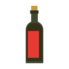 Delicious wine drink bottle icon vector illustration design graphic