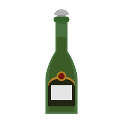 Delicious wine drink bottle icon vector illustration design graphic