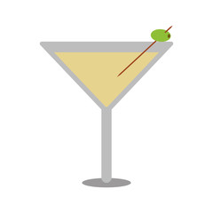 Refreshing liquor cocktail illustration icon vector graphic design