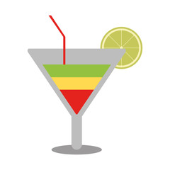 Refreshing liquor cocktail illustration icon vector graphic design