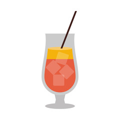 Refreshing liquor cocktail illustration icon vector graphic design