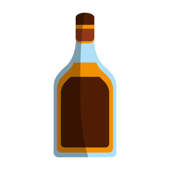 Delicious wine drink bottle icon vector illustration design graphic shadow