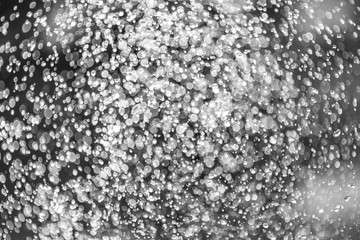 Freeze droplets of water in the air, close-up image