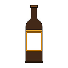 Delicious wine drink bottle icon vector illustration design graphic flat