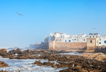 Fototapeta premium Scenic view of the old medina of Essaouira, along the Atlantic, Morocco.