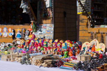 sale of painted wooden dolls