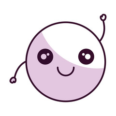 comic kawaii emoticon character vector illustration design