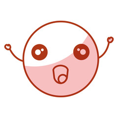 comic kawaii emoticon character vector illustration design