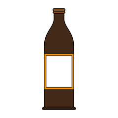 Delicious wine drink bottle icon vector illustration design graphic flat