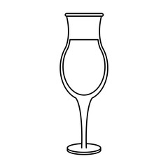 Refreshing liquor cocktail illustration icon vector graphic design silhouette