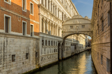 Bridge of sighs in Venice. Italy