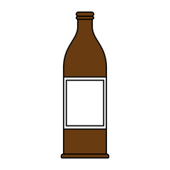Delicious wine drink bottle icon vector illustration design graphic flat