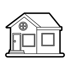 Facade house city icon vector design graphic illustration silhouette