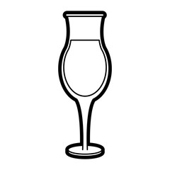 Refreshing liquor cocktail illustration icon vector graphic design silhouette