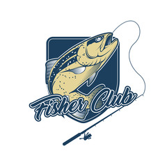 fishing vector labels