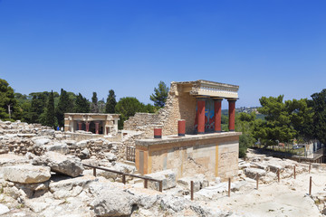 The Palace of Knossos in Crete, Heraklion, Greece